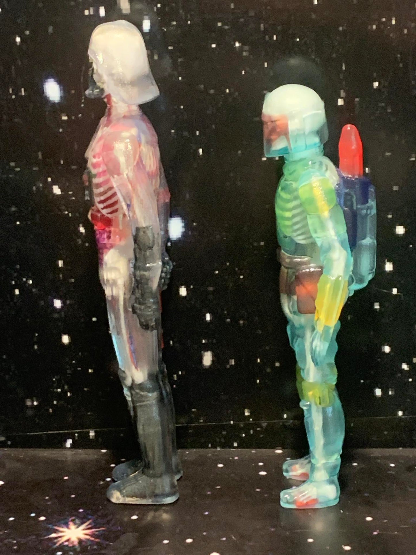 Loose VADER Sith-Endoskeleton and Boba X-Ray 3.75" figures
