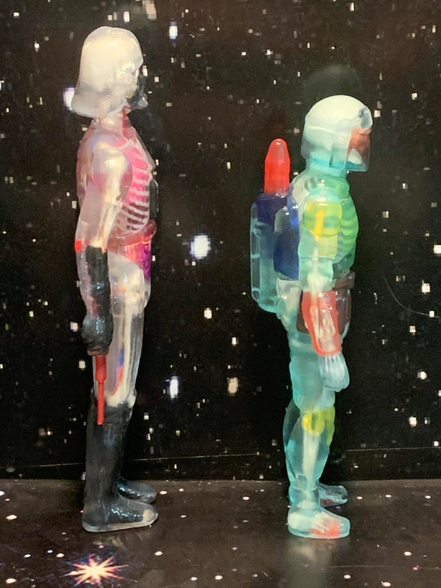 Loose VADER Sith-Endoskeleton and Boba X-Ray 3.75" figures