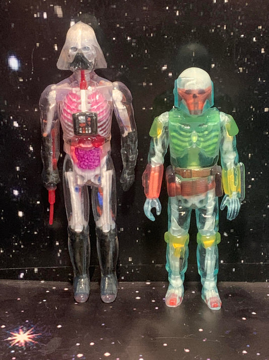 Loose VADER Sith-Endoskeleton and Boba X-Ray 3.75" figures