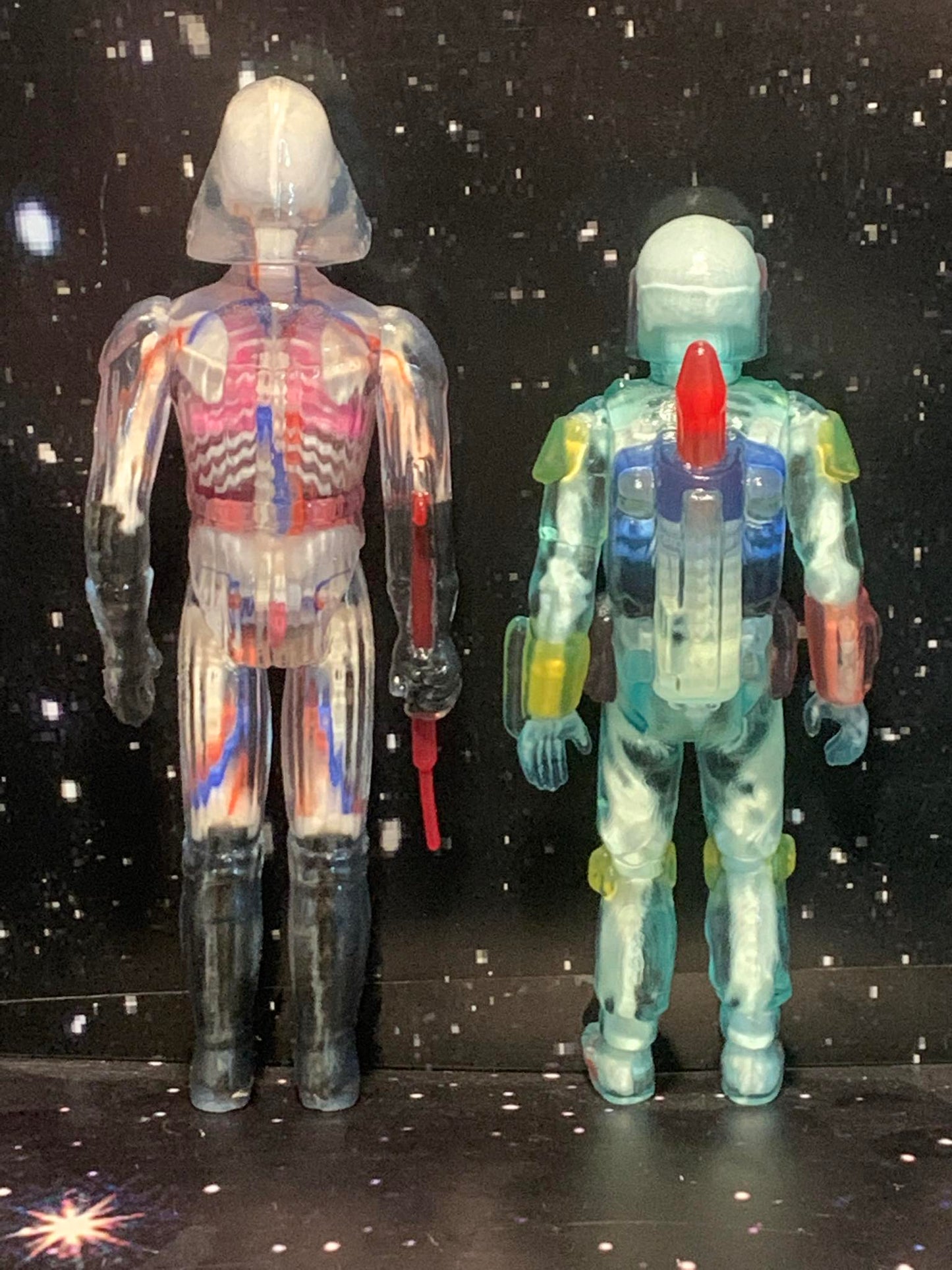 Loose VADER Sith-Endoskeleton and Boba X-Ray 3.75" figures